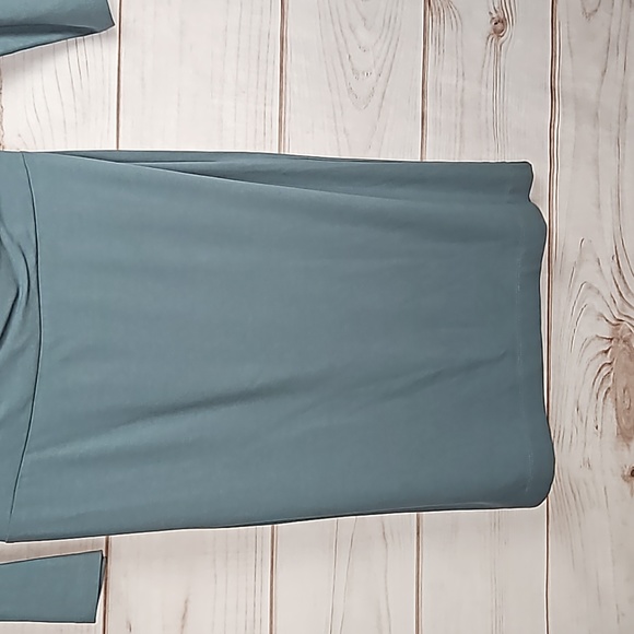 Ann Taylor Dusty Blue Cowl Neck Dress - Size 6 - Picture 7 of 12